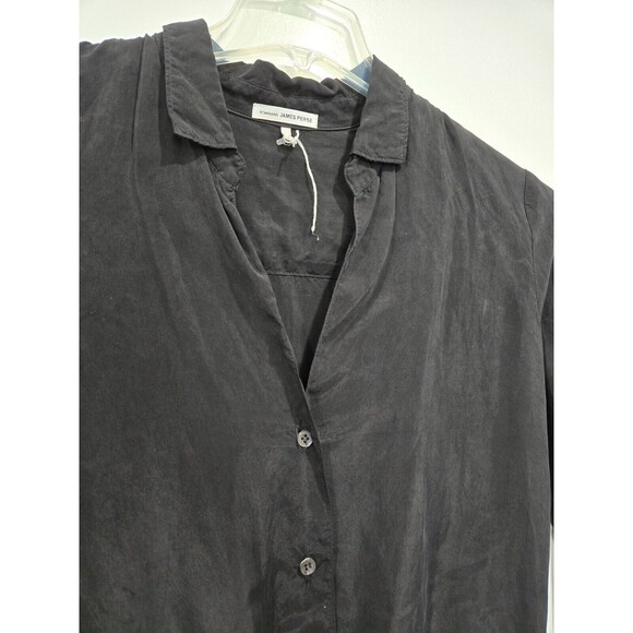 Standard James Perse Size 1 Black Button Down Tie Waist Soft Dress |‎ Small - Picture 2 of 11
